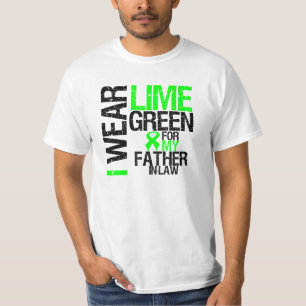 T-shirt Eu visto o verde limão para meu linfoma do sogro