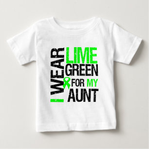 T-shirt Eu visto o verde limão para minha tia Linfoma