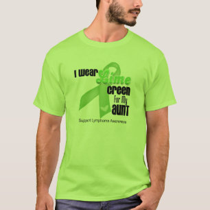 T-shirt Eu visto o verde limão para minha tia - linfoma