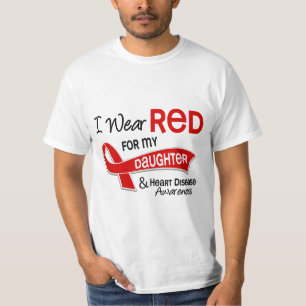 T-shirt Eu visto o vermelho para minha doença cardíaca d