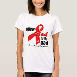 T-shirt Eu visto o vermelho para minha doença cardíaca d