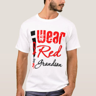 T-shirt Eu visto uma fita vermelha para meu neto