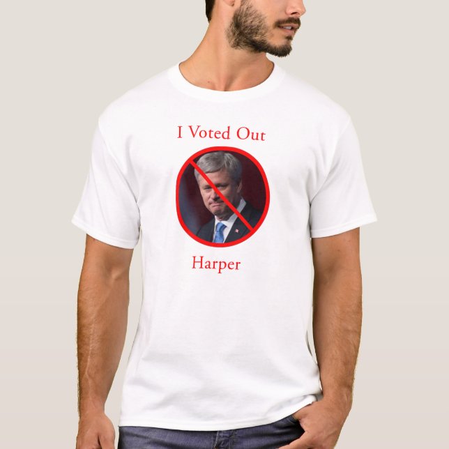 T-shirt Eu Votei Para Fora Harper (Frente)