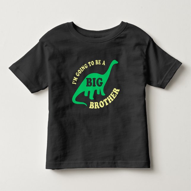 T-shirt Eu vou ser um grande irmão - Dinossauro (Frente)