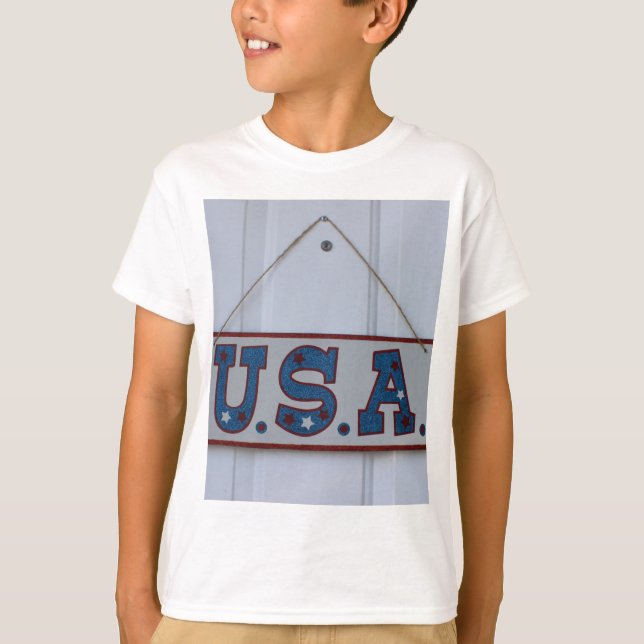 T-shirt EUA 4 de julho Hang (Frente)