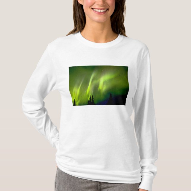 T-shirt EUA, Alasca, Chena Hot Springs. Aurora 3 (Frente)