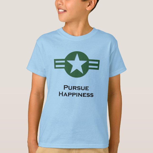 T-shirt EUA buscam o verde da felicidade (Frente)