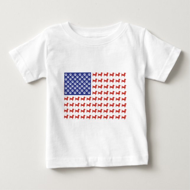 T-shirt EUA Dachshund (Frente)