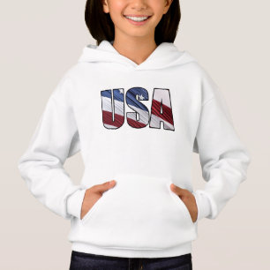 T-shirt EUA em Red White e Blue American Patriotic Flag