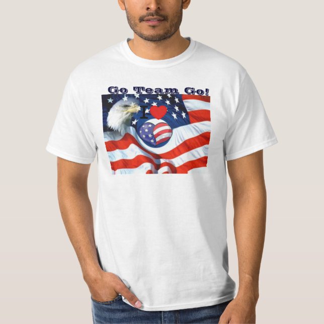 T-shirt EUA,Go Team Go! (Frente)