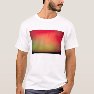 T-shirt EUA, Idaho. Aurora boreal, luzes do norte às 2