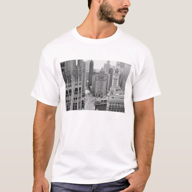 T-shirt EUA, IL, Chicago, Loop do Hotel (Frente)