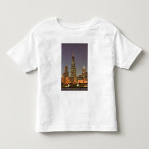 T-shirt EUA, Illinois, Chicago: Skyline City / Noite