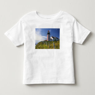 T-shirt EUA, Maine, Lubec. Farol de West Quoddy Head