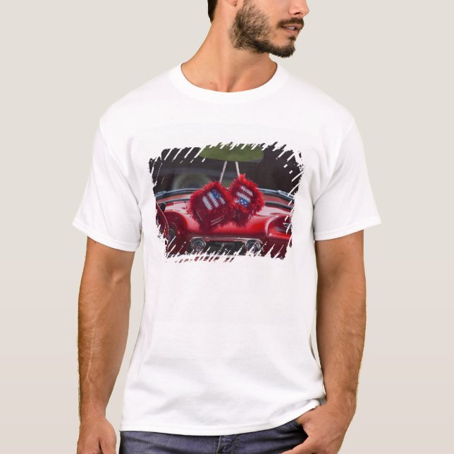 T-shirt EUA, Massachusetts, Gloucester. Dados fofos com (Frente)