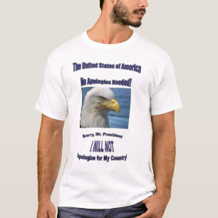 T-shirt EUA nenhumas desculpas