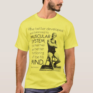 T-shirt Eugen Sandow - força do corpo - força da mente