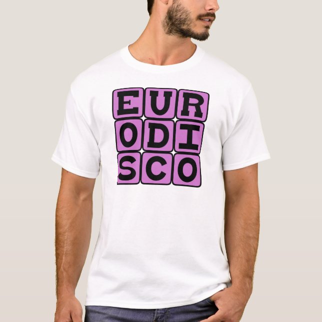 T-shirt Euro Disco, Gênero Musical (Frente)