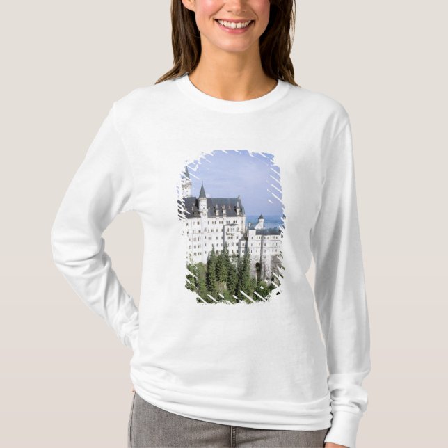T-shirt Europa, Alemanha, Castelo de Neuschwanstein, const (Frente)