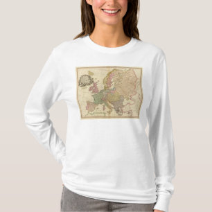 T-shirt Europa ilustrou o mapa