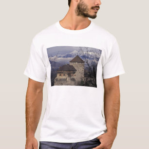 T-shirt Europa, Liechtenstein, Vaduz. Castelo de Vaduz,