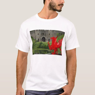 T-shirt Europa, País de Gales, Cardiff. Castelo de Cardiff