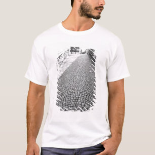 T-shirt Europa, Suíça, Zurique. Rua empedrada,