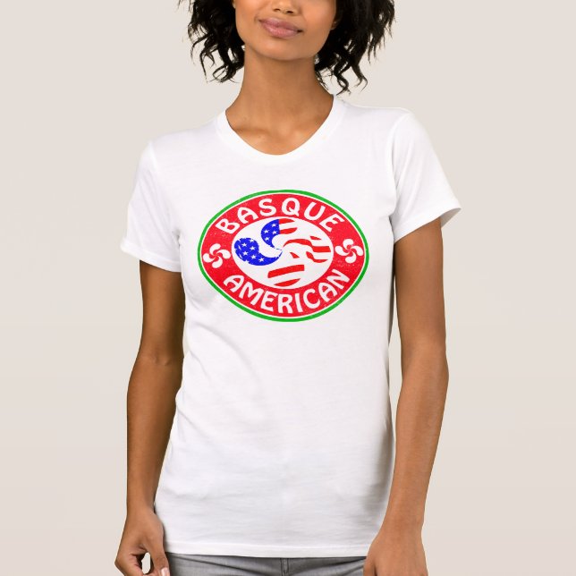 T-shirt Euskara Lauburu Cruz Basco Americana (Frente)