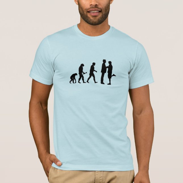 T-shirt Evolução casamento gay (Frente)