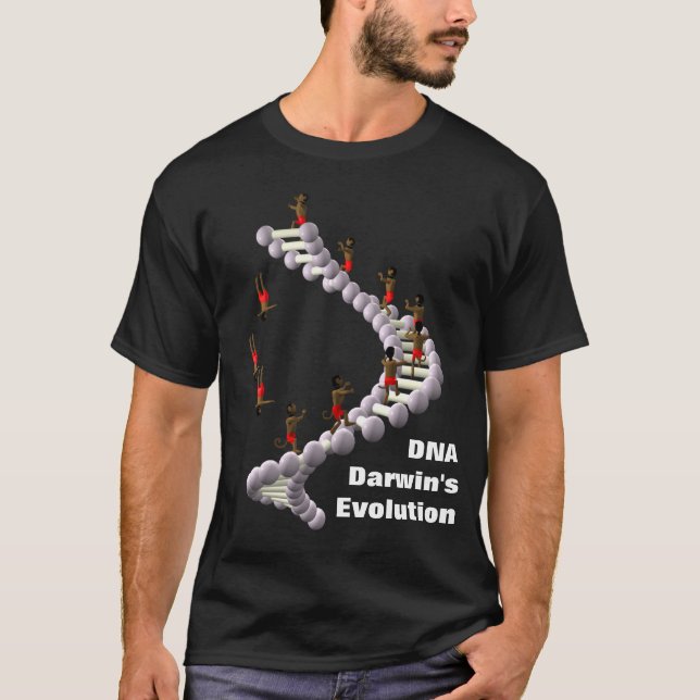 T-shirt Evolução do ADN Darwin (Frente)