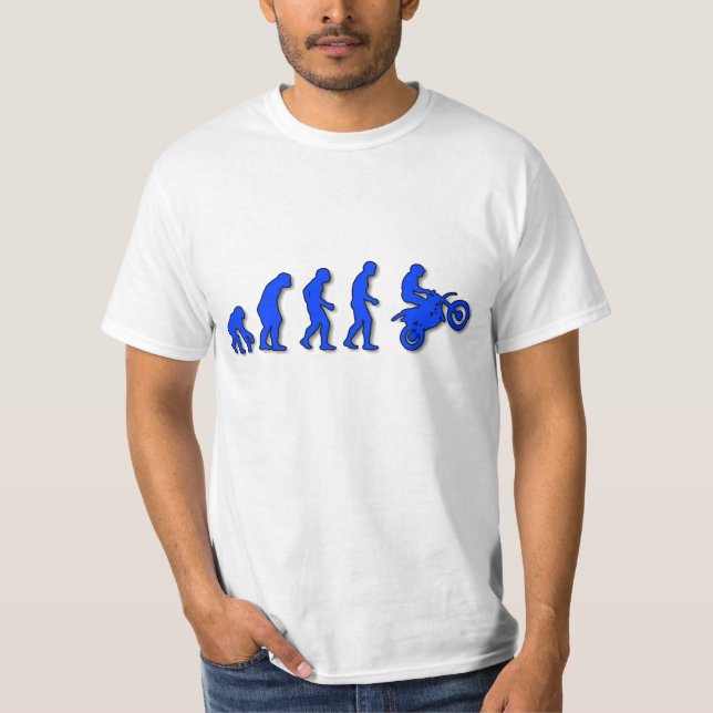 T-shirt Evolução do homem à motocicleta (Frente)