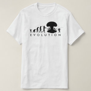 T-shirt Evolução do Homem & Barata Gráfico Divertido de Ev