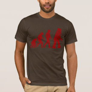 T-shirt Evolução do robô - do homem em robôs