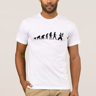 T-shirt Evolução humana: Violinista moderno