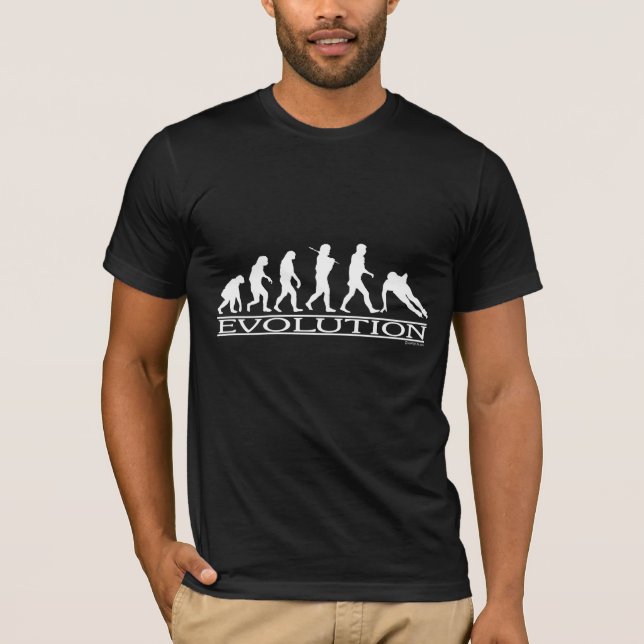 T-shirt Evolução - patinagem da velocidade (Frente)