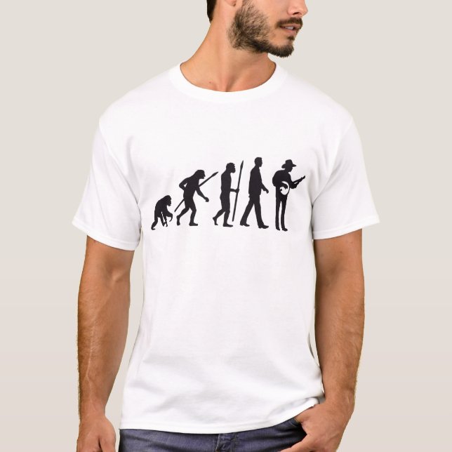 T-shirt evolution of ele banjo player (Frente)