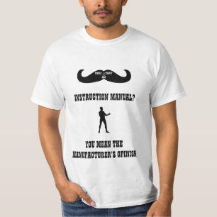 T-shirt Excedente um homem viril real - manual da