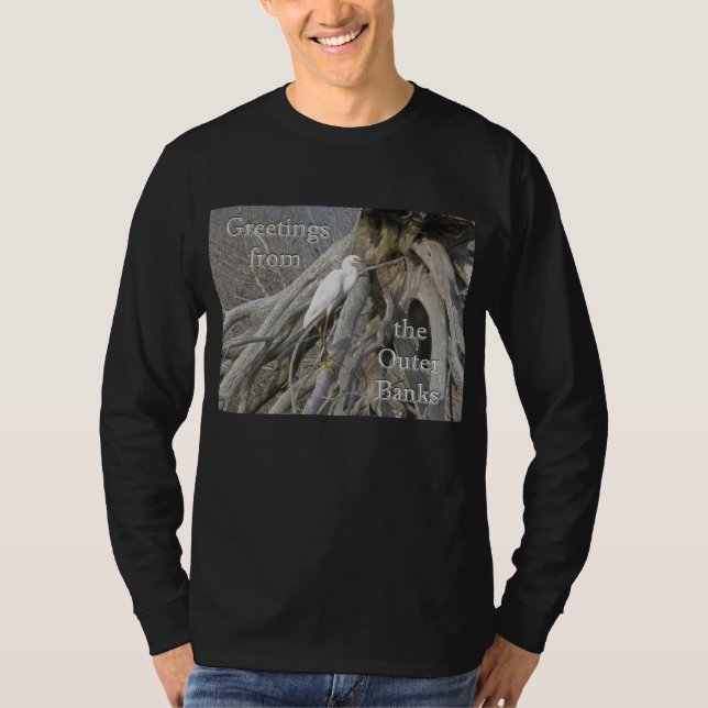 T-shirt Excelente Egret (Ardea alba) OBX (Frente)