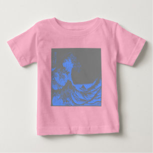 T-shirt Excelente Onda Azul e Cinzas de Seafoam