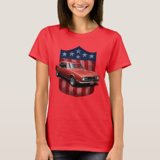 T-shirt excelente Vermelho - Escudo Americano Camaro Senho
