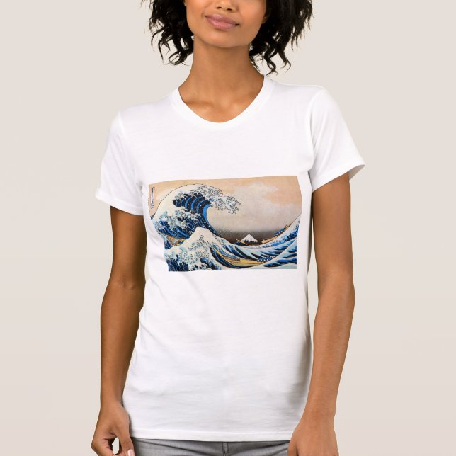 T-shirt Excelente Wave, Hokusai, Ukiyo-e (Frente)