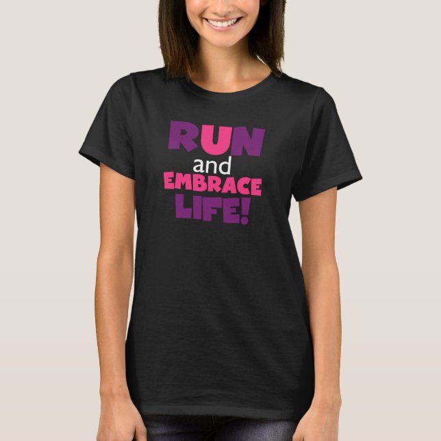 T-shirt Executar Embrace Life Pink (Frente)