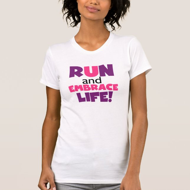 T-shirt Executar Embrace Life Pink (Frente)
