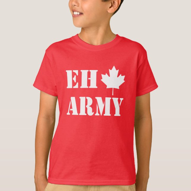 T-shirt Exército Canadá Eh (Frente)