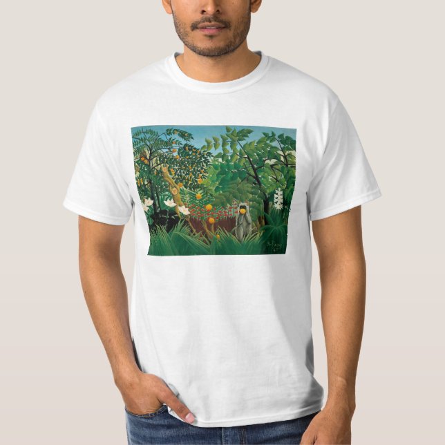 T-shirt exótico da paisagem de Henri Rousseau (Frente)
