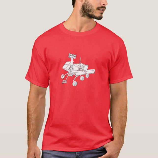T-shirt Exploração Rover de Marte (Frente)