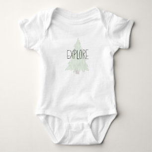T-shirt Explore o Jumpsuit do bebê