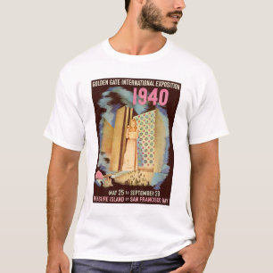T-shirt Exposição internacional 1940 do Golden Gate