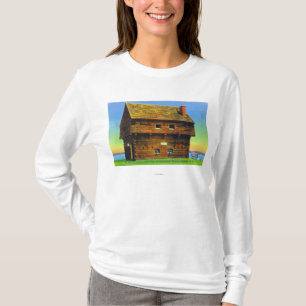 T-shirt Exterior velho do Blockhouse do campo de batalha
