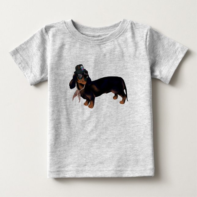 T-shirt extravagante do Dachshund (Frente)